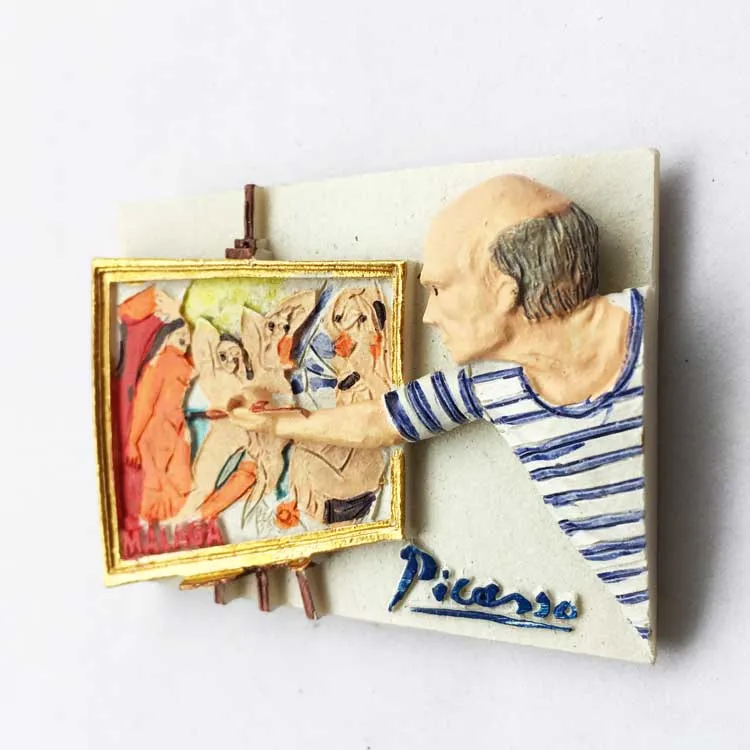Španija Hladilnik Magnet Evropske španski Slikar Picasso 3d Kulturnih Turističnih Spominkov Magnetni Hladilnik Nalepke Kreativna Darila