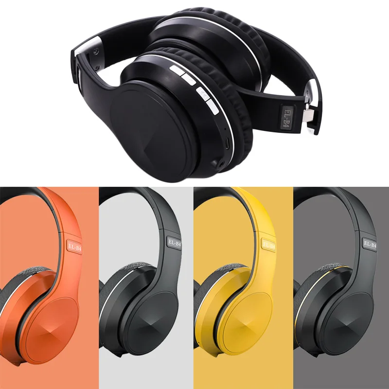 Šport Bluetooth 5.0 Zložljive Slušalke Brezžične Glasbe, Slušalke z FM Radio Podpora Prostoročno TF Kartice AUX Igra