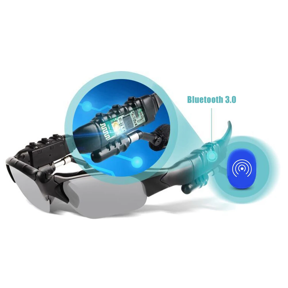 Šport Stereo Brezžična tehnologija Bluetooth V-3.0 Slušalke Telefonske Vožnjo sončna Očala/mp3 Jahanje Oči Očala Z pisane Sonce objektiv