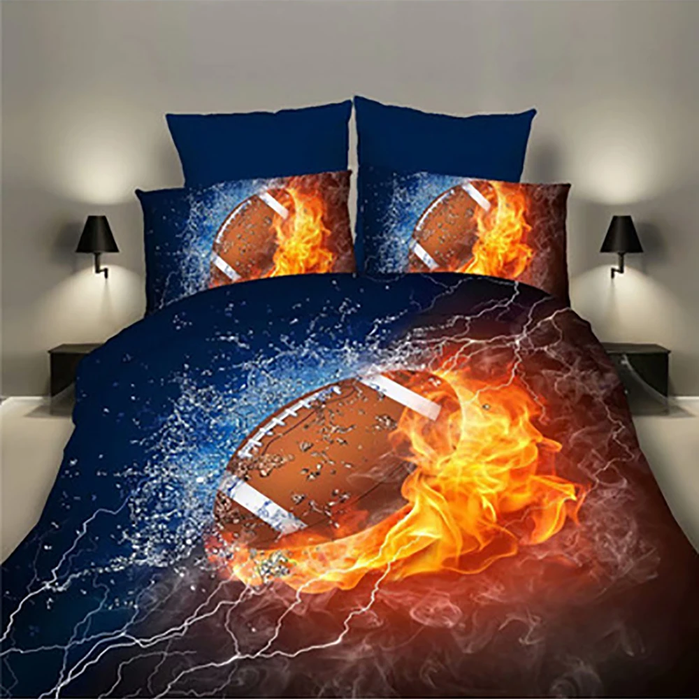 Športni Oddelek Košarka odeja kritje posteljnina odeja pokrov in vzglavnik pokrov velikost domačega tekstilnega tri-delni posteljni set blazino