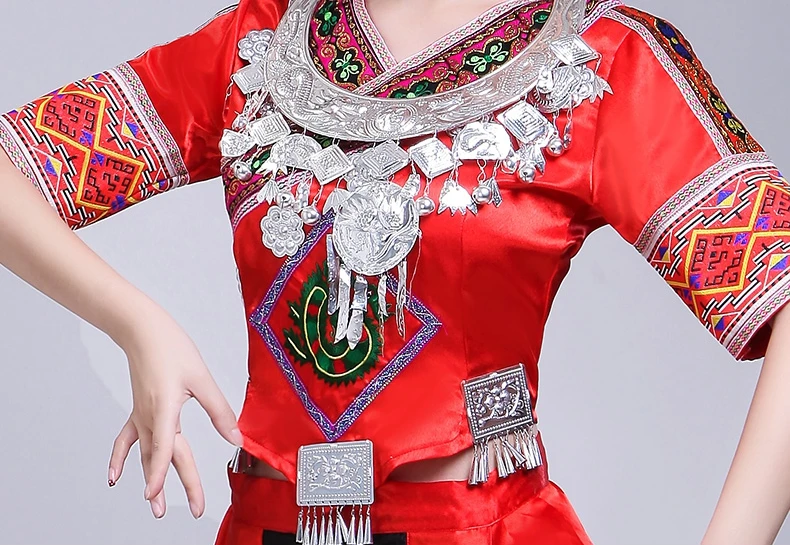 Ženska Obleka Ženska Afriške Obleke Kitajski Miao Oblačila Hmong Miao Oblačila Nacionalne Plesne Kostume Manjšine, Ples, Oblačila