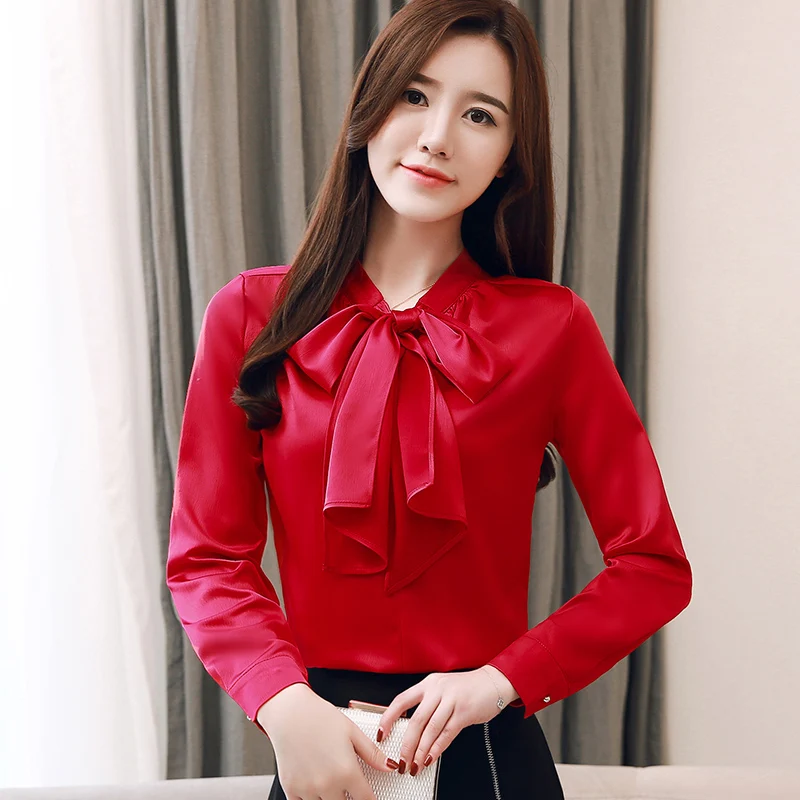 Ženske Bluze Elegantne Ženske Svilene Bluze, Srajce Blusas Mujer De Moda 2019 Korejski Ženska Saten Bluzo Majica Plus Velikost Ženske Majice