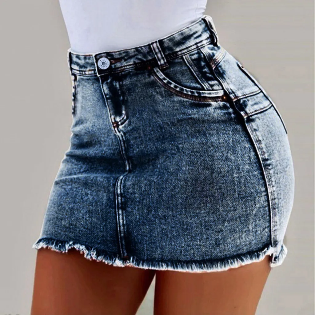 Ženske Denim kratke Krilo Seksi Ženske Poletne Kratke Jeans Elastični Pas Zadrgo Žepi Stretch Bodycon Mini Kratke jeans #0318