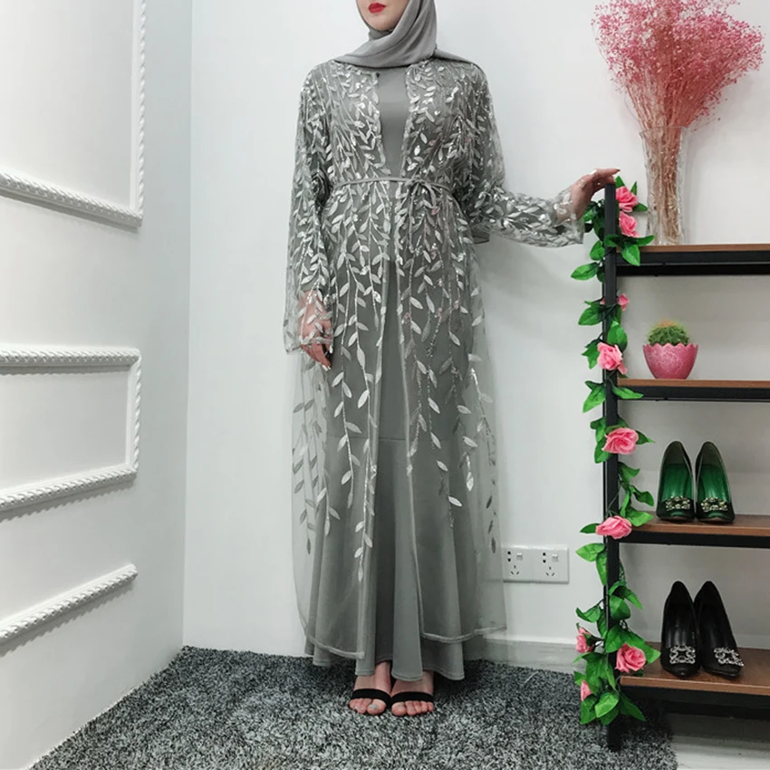 Ženske Dubaj Abaya Za Ženske Tiskanja Gold Leaf Muslimanskih Večer Maturantskega arabski Jopico Obleko Velikosti Skromno Stranki, Plus Velikost Oblačila