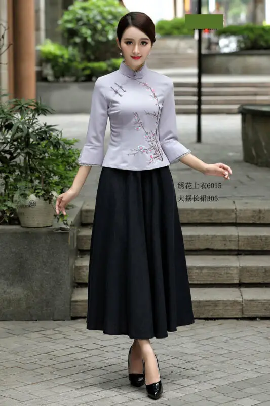 ženske Kitajski QiPao Cheongsam Vrhovi Bluzo Tang obleke, casual slim retro