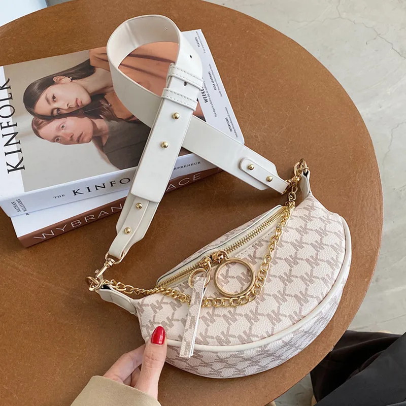 Ženske nove modne pismo natisnjeni prsih vrečko moda priložnostne strojne opreme verige modela torbice ženske vsestranski zadrgo, pas vrečko