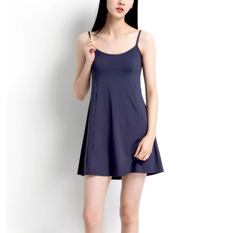 Ženske Obleke, Zgrajena v Modrc Oblazinjeni Raztegljive Bombažne Slip Mini Obleka Čoln Vratu brez Rokavov Seksi Priložnostne korejski SA0680