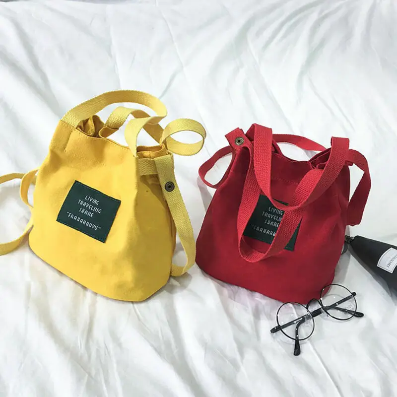 Ženske Platneni torbici majhen svež Stil Velike zmogljivosti Krpo vrečko za ženske eno Ramo Torbe, Barva Torbice