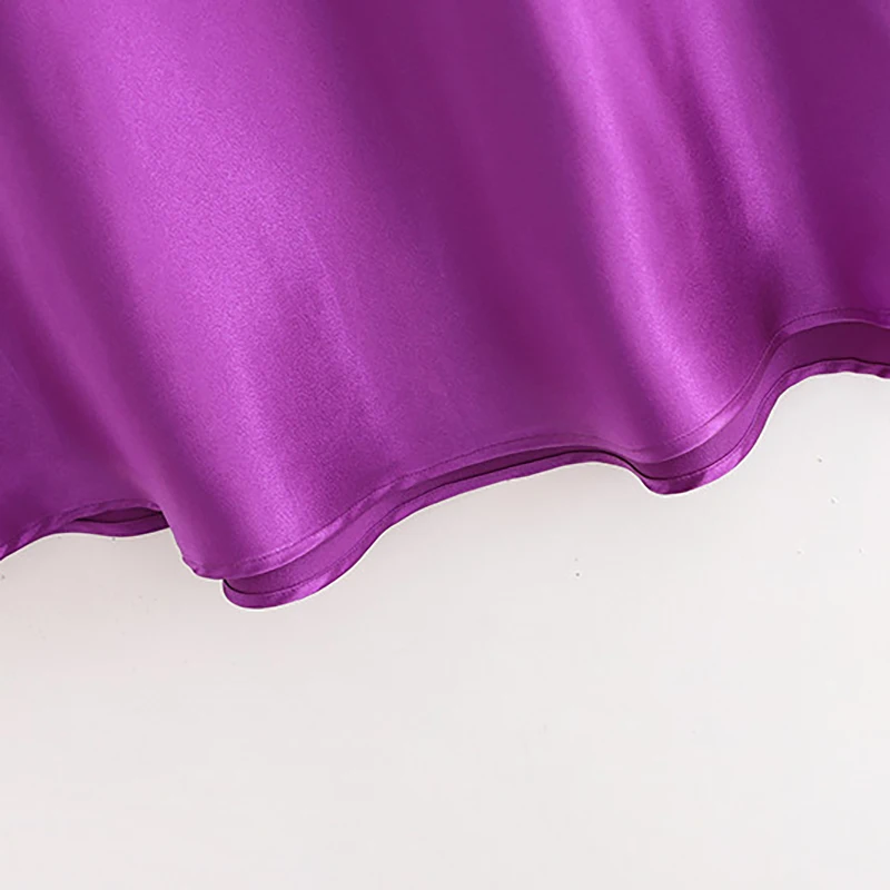 ženske poletne saten svila priložnostne vijolično mehko dolga krila ženska elegantna 2020 visoko pasu morska deklica krilo faldas mujer moda 2020