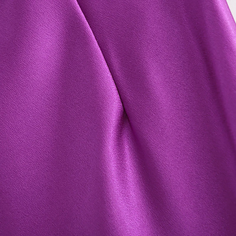 ženske poletne saten svila priložnostne vijolično mehko dolga krila ženska elegantna 2020 visoko pasu morska deklica krilo faldas mujer moda 2020