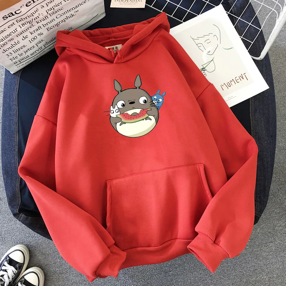 Ženske Risanka Totoro Hoodie ženska Športna Majica Pulover z Dolgimi Rokavi Srčkan Risanka