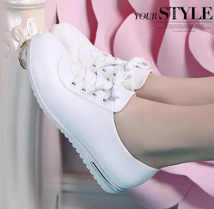 ženske superge bele usnjene čevlje velikih velikosti 34--43 copati ženske usnjene čevlje Čipke-up priložnostne superge