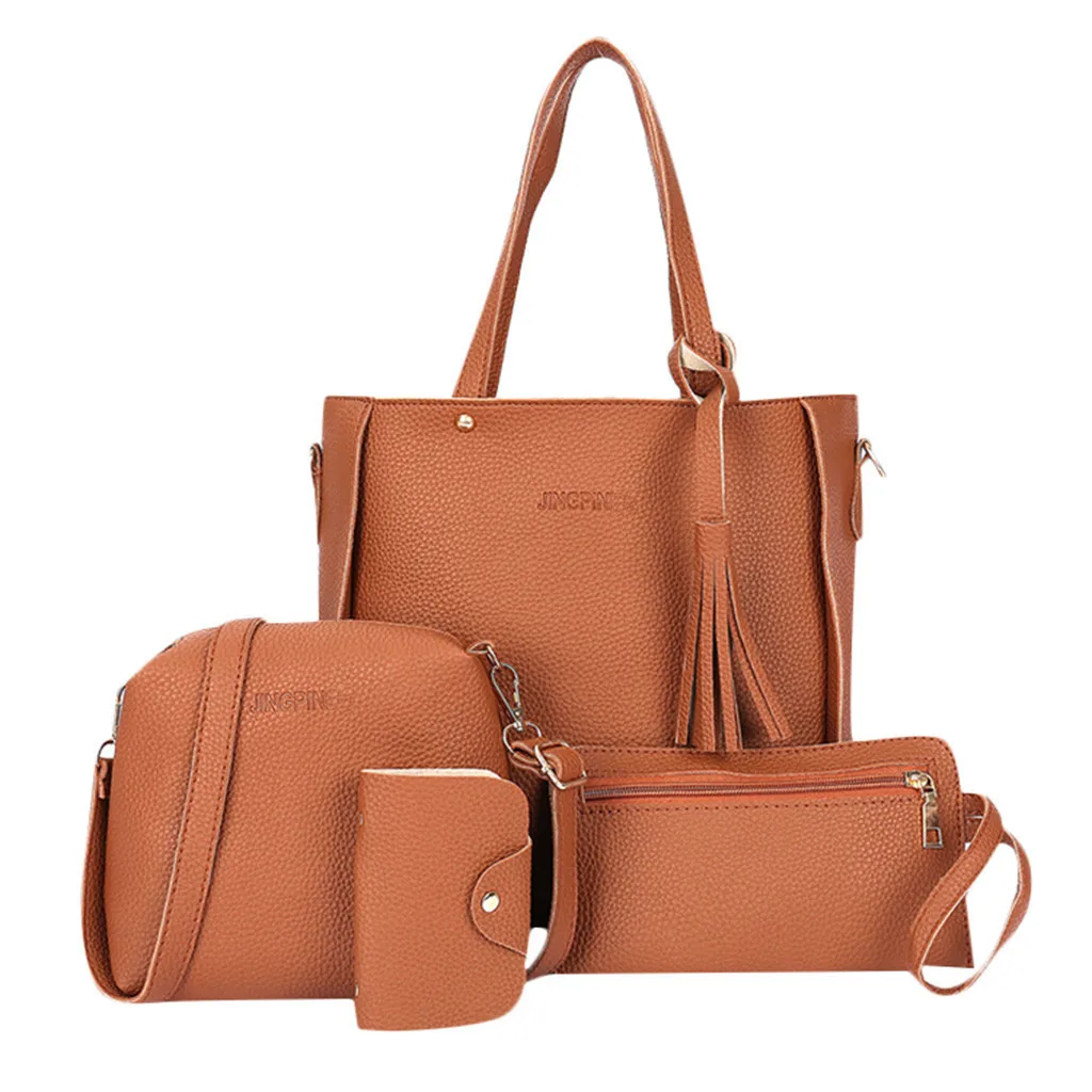 Ženske vrečko 2020 nov modni štiri-delni torba Messenger bag denarnico, torbico, velike zmogljivosti, pu mati vrečko