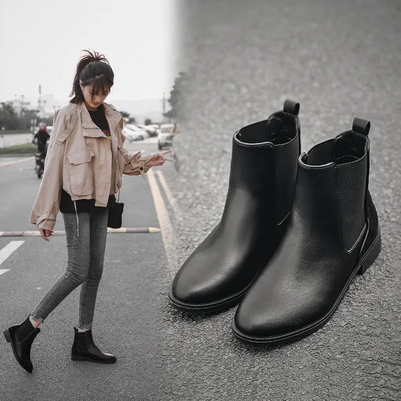 Ženske čevlje boot Chelsea boot Gleženj boot klasična moda mikrovlaken usnje mehko in udobno, toplo jesensko zimski škorenj Plus velikost