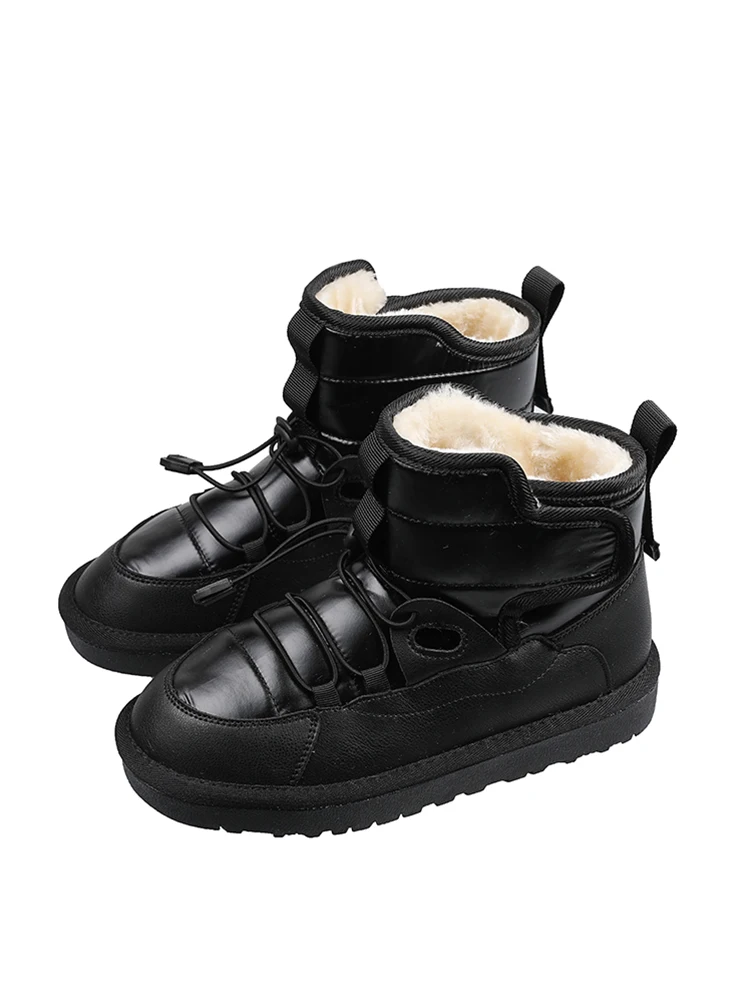 Ženske čevlji za sneg škornji 2020 nov zimski modni debele vodotesen hladno-dokazilo toplo ravno bombaž čevlji