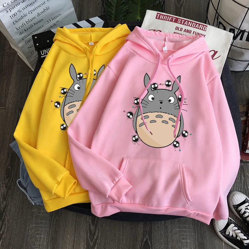 Ženske Študent Harajuku Hoodie Živahen Proč Majica Hoody Japonski Anime Studio Ghibli Hoodie Totoro Puloverji Jopice Vrhovi