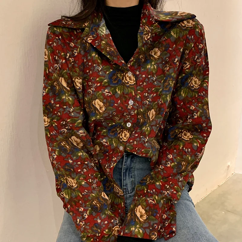 Ženski korejski Harajuku Leni Velvet Svoboden Cvetlični Rokavi Ženske Majice Ulzzang Japonski Kawaii Ženske Vintage Oblačila Za Ženske