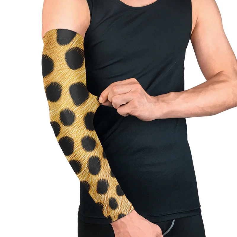 Živali tatto Hlajenje Roko rokavi Moški 3D Tiskanje za Zaščito pred Soncem Rokavi UV Kolesarjenje Tek Dihanje Šport stiskanje Rokavi