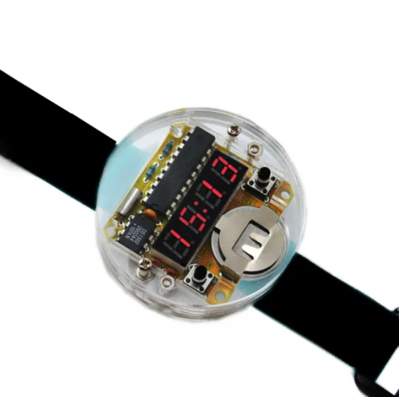 【AH ROBOT】Smart Elektronski čip LED ure elektronska ura za vgradnjo DIY LED Digitalni Watch Elektronska Ura Komplet Z Transpa